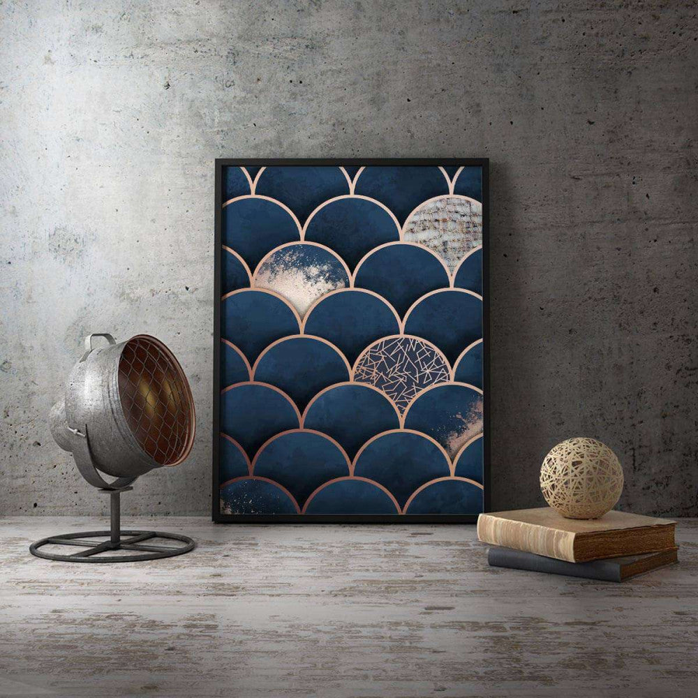 Copper Moroccan Navy Canvas