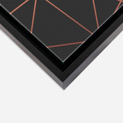 Copper Triangles Grey Canvas