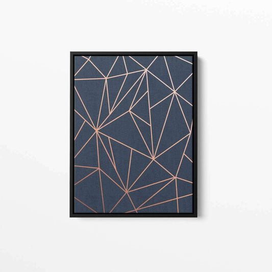 Copper Triangles Navy Canvas