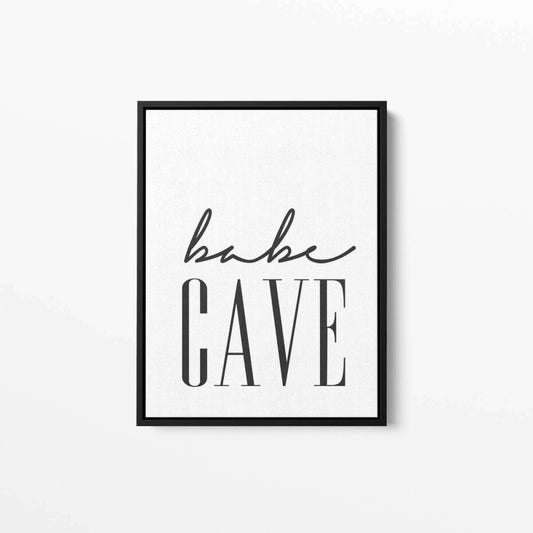 Babe Cave Typography Canvas