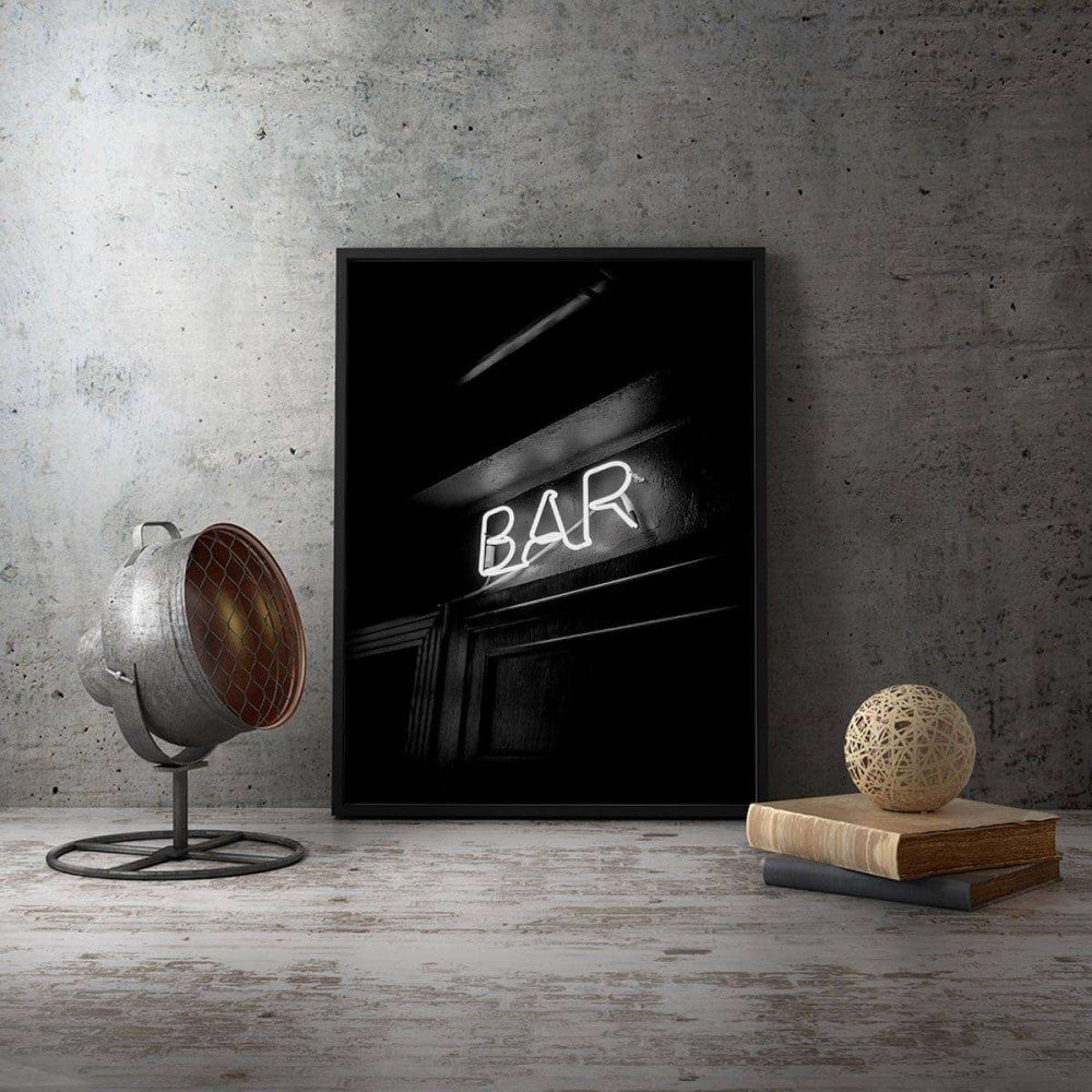 BAR Neon Sign Canvas