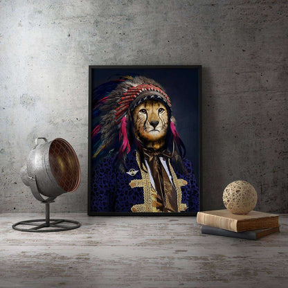 Cherokee Cheetah Animal Military Canvas