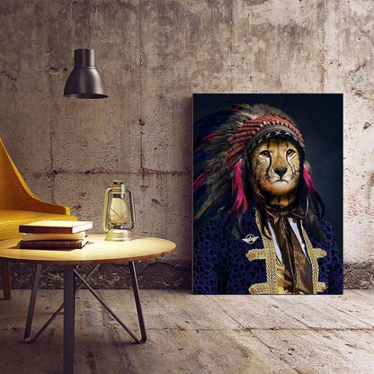 Cherokee Cheetah Animal Military Canvas