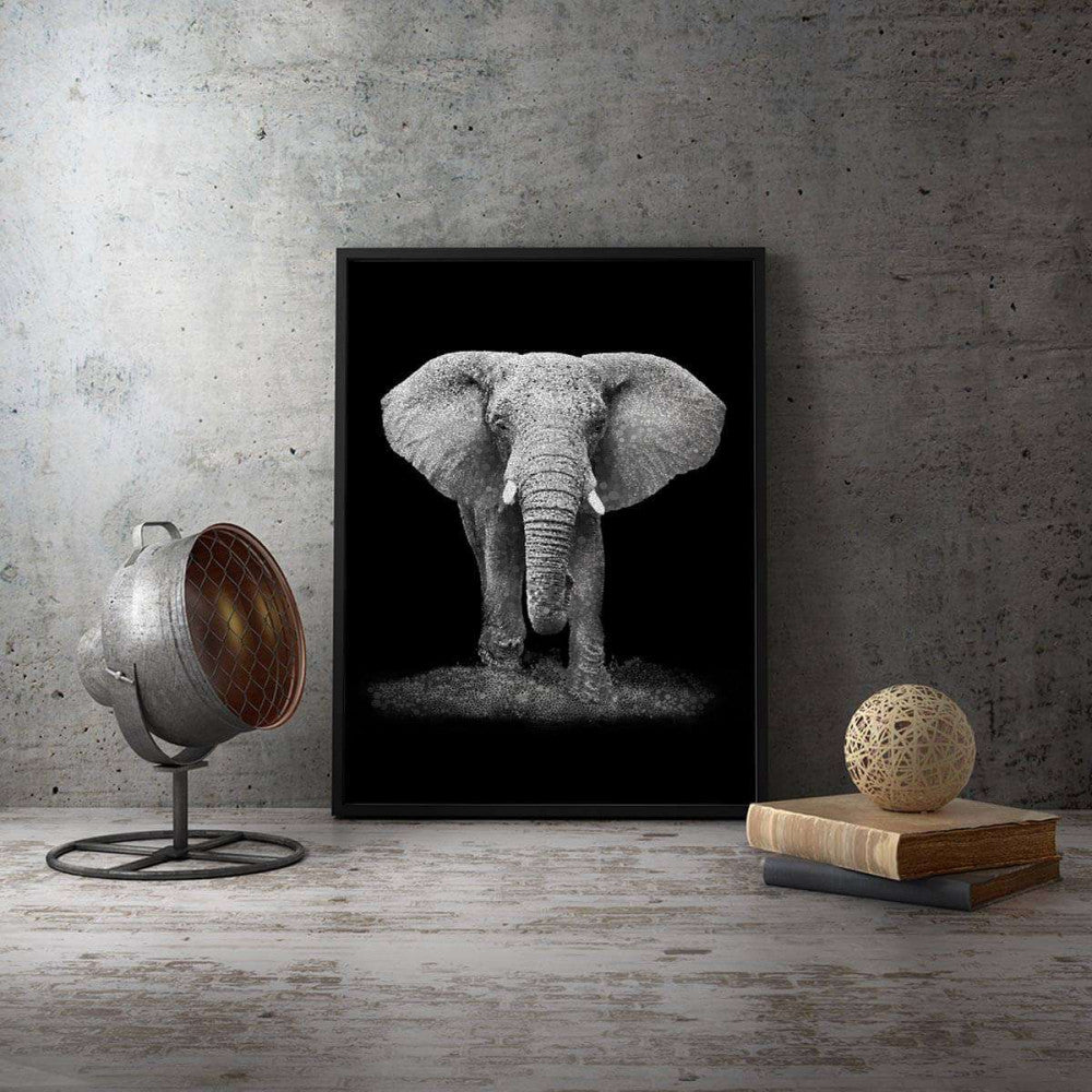 Elephant Confetti Animal Canvas