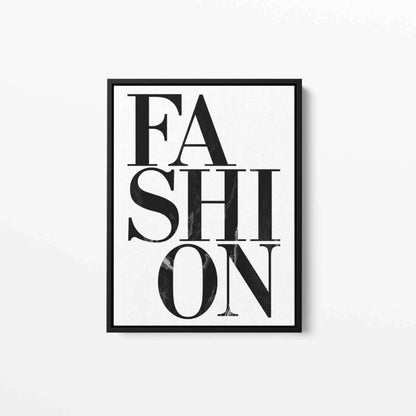 Fashion Monochrome Typography Canvas