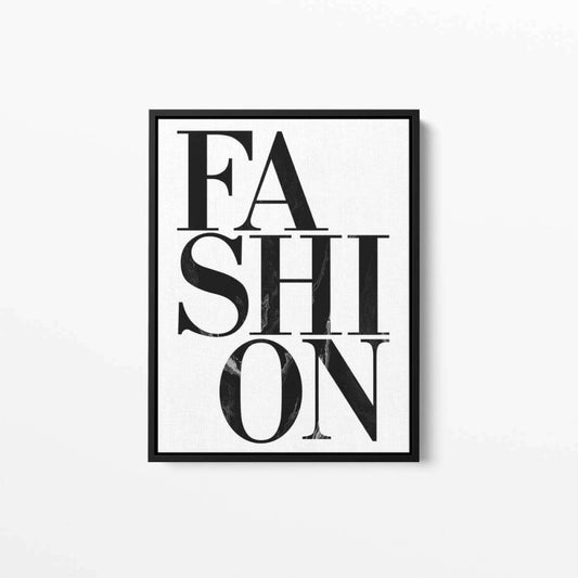 Fashion Monochrome Typography Canvas