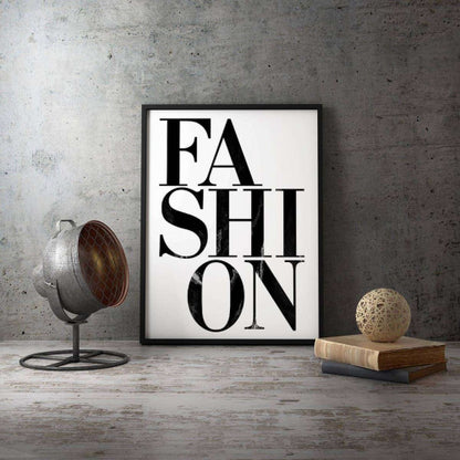 Fashion Monochrome Typography Canvas