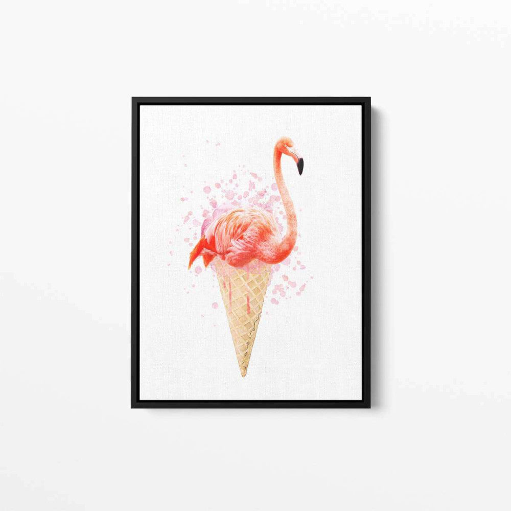 Flamingo Cone Animal Home Canvas