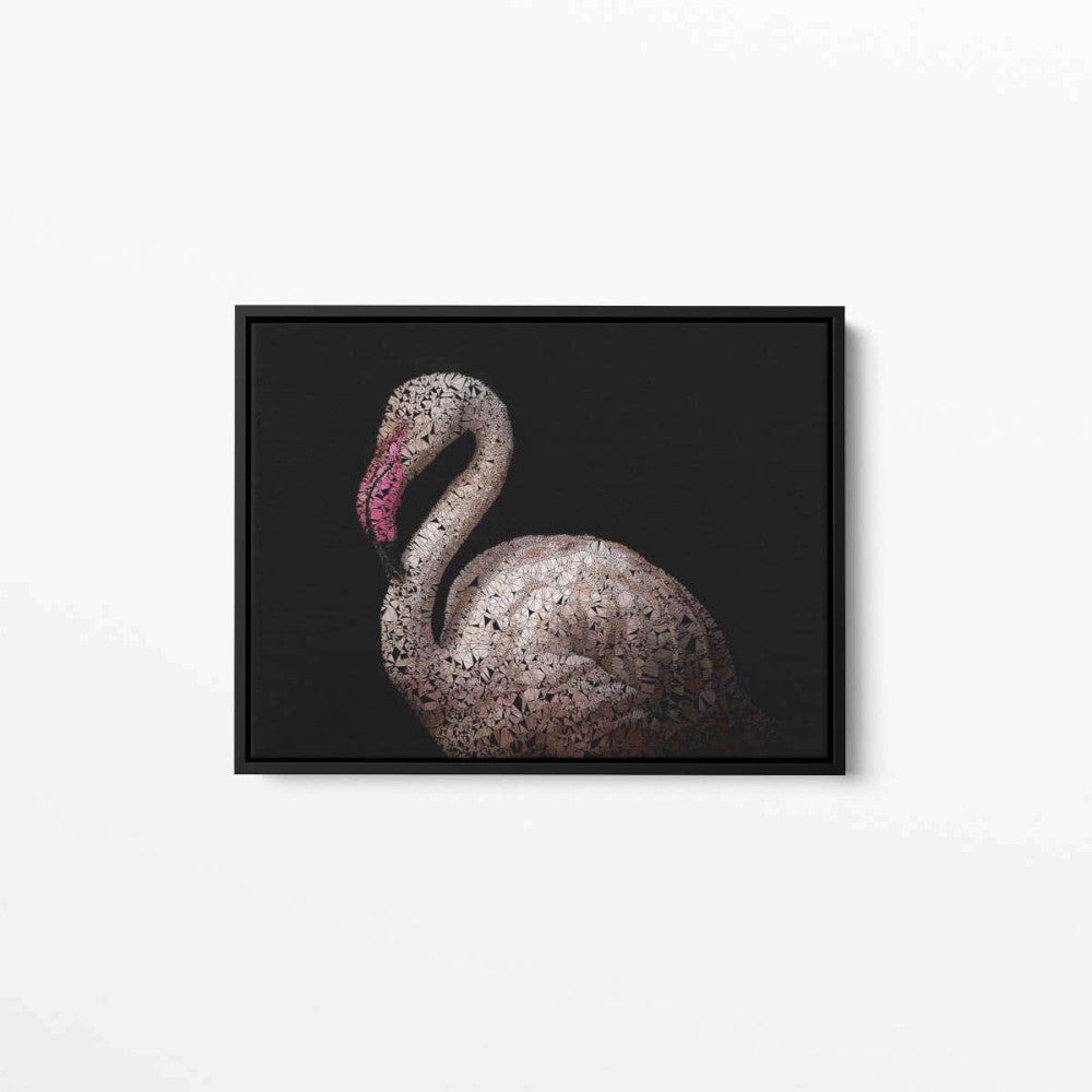 Flamingo Light Pink Abstract Animal Nature Canvas