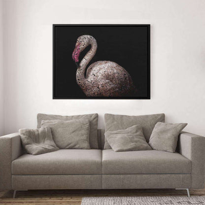 Flamingo Light Pink Abstract Animal Nature Canvas