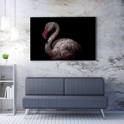 Flamingo Light Pink Abstract Animal Nature Canvas