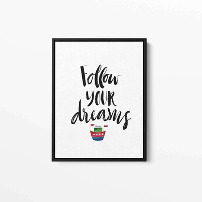 Follow Your Dreams Nursery Canvas