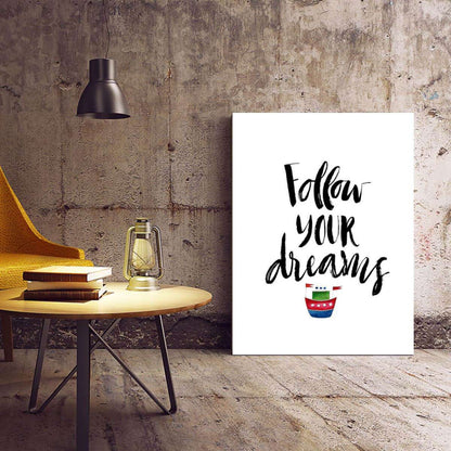 Follow Your Dreams Nursery Canvas