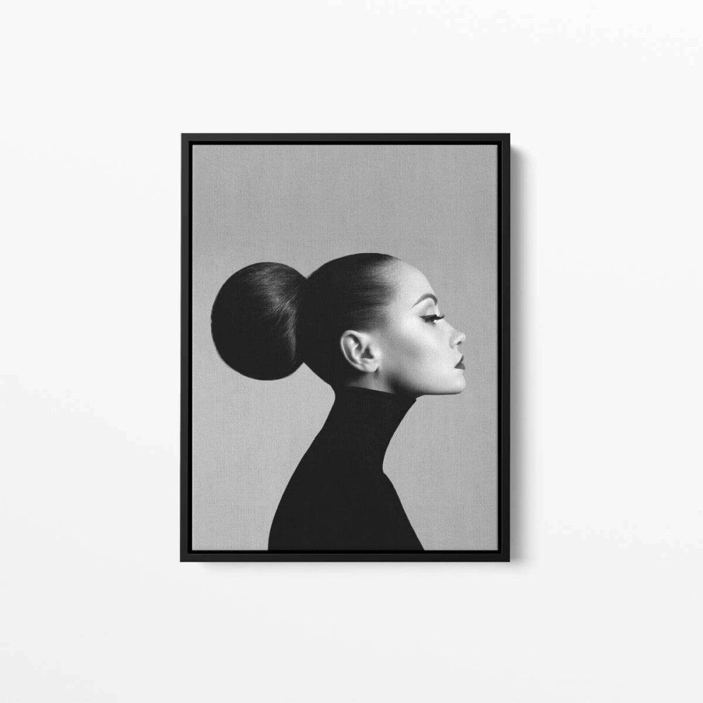 Black White Lady Fashion Canvas