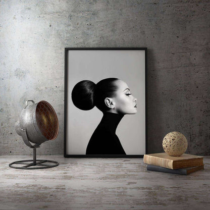 Black White Lady Fashion Canvas