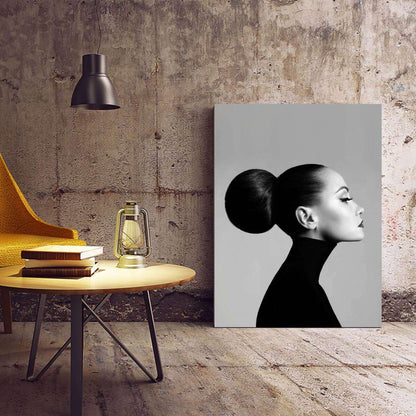 Black White Lady Fashion Canvas