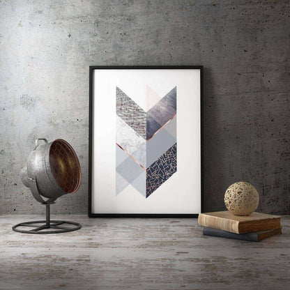 Geometrical Arrow Navy Snake Copper Grey Canvas