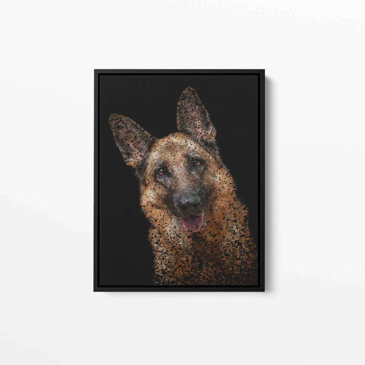 German Shepherd Dog Pet Abstract Animal Nature Canvas