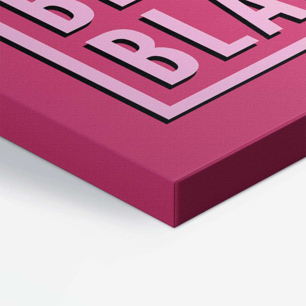 Blah Blah Blah Boxed Typography Canvas