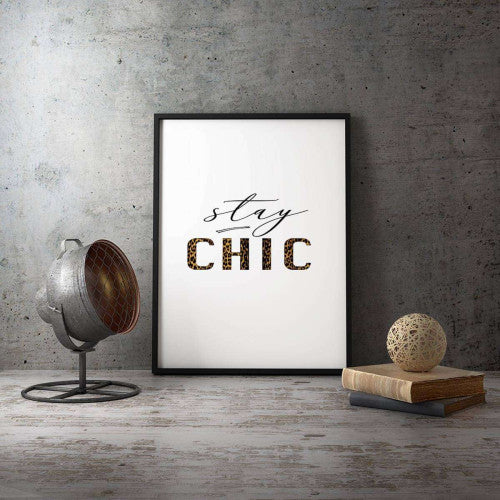 Stay Chic Typography Canvas