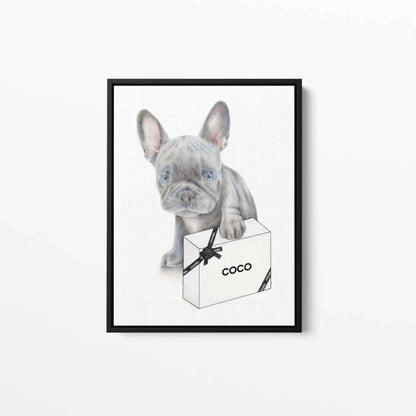 Blue French Bulldog Dog Fashion Canvas