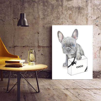 Blue French Bulldog Dog Fashion Canvas