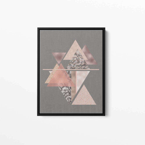 Triangles Abstract Blush Pink Canvas