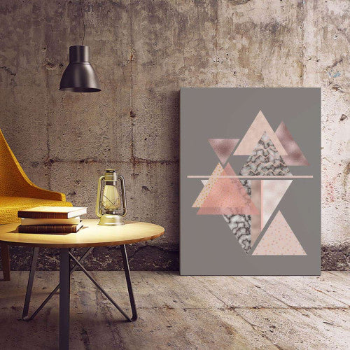 Triangles Abstract Blush Pink Canvas