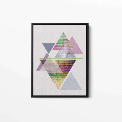 Triangles Abstract Purple Canvas