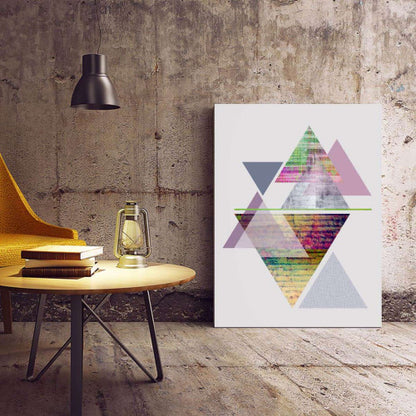 Triangles Abstract Purple Canvas