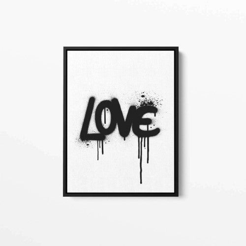 Love Graffiti Typography Canvas