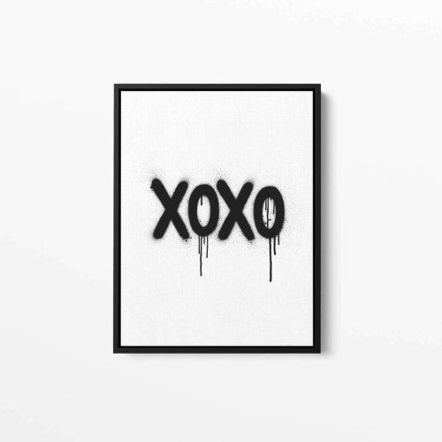 Love xoxo Typography Canvas