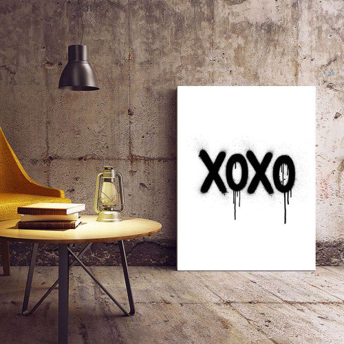 Love xoxo Typography Canvas