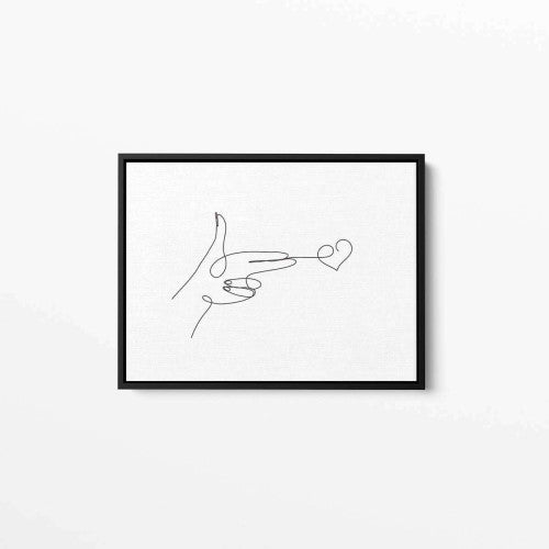 Love Gun Hand Love Abstract Landscape Fashion Canvas