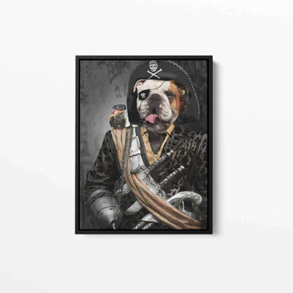 Pirate Bulldog Animal Canvas