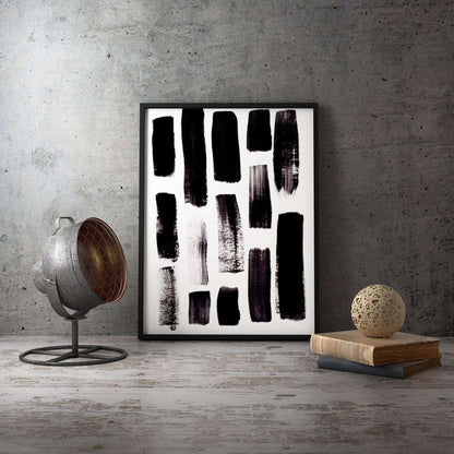 Abstract Brush Lines 08 Wall Art Fashion Canvas