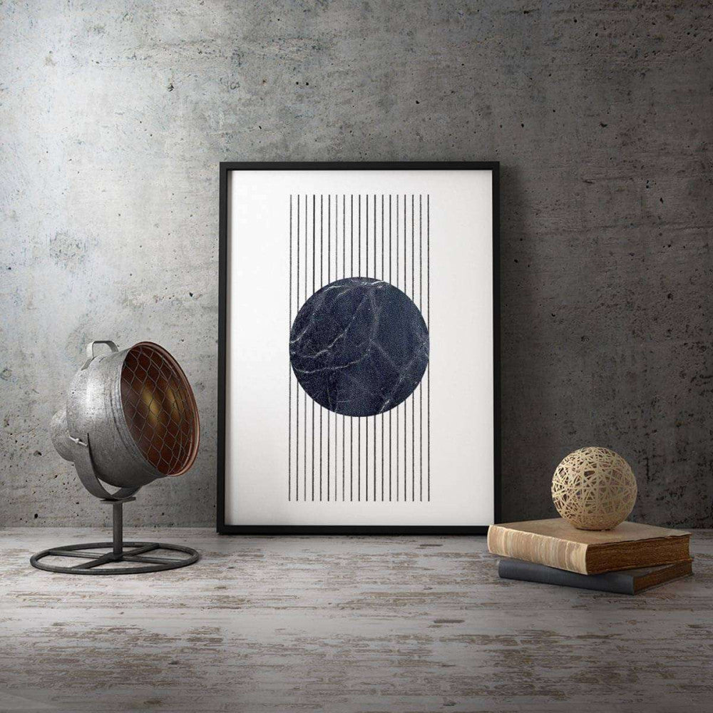 Abstract Lines and Circle 001 Canvas