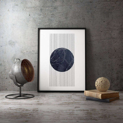 Abstract Lines and Circle 001 Canvas