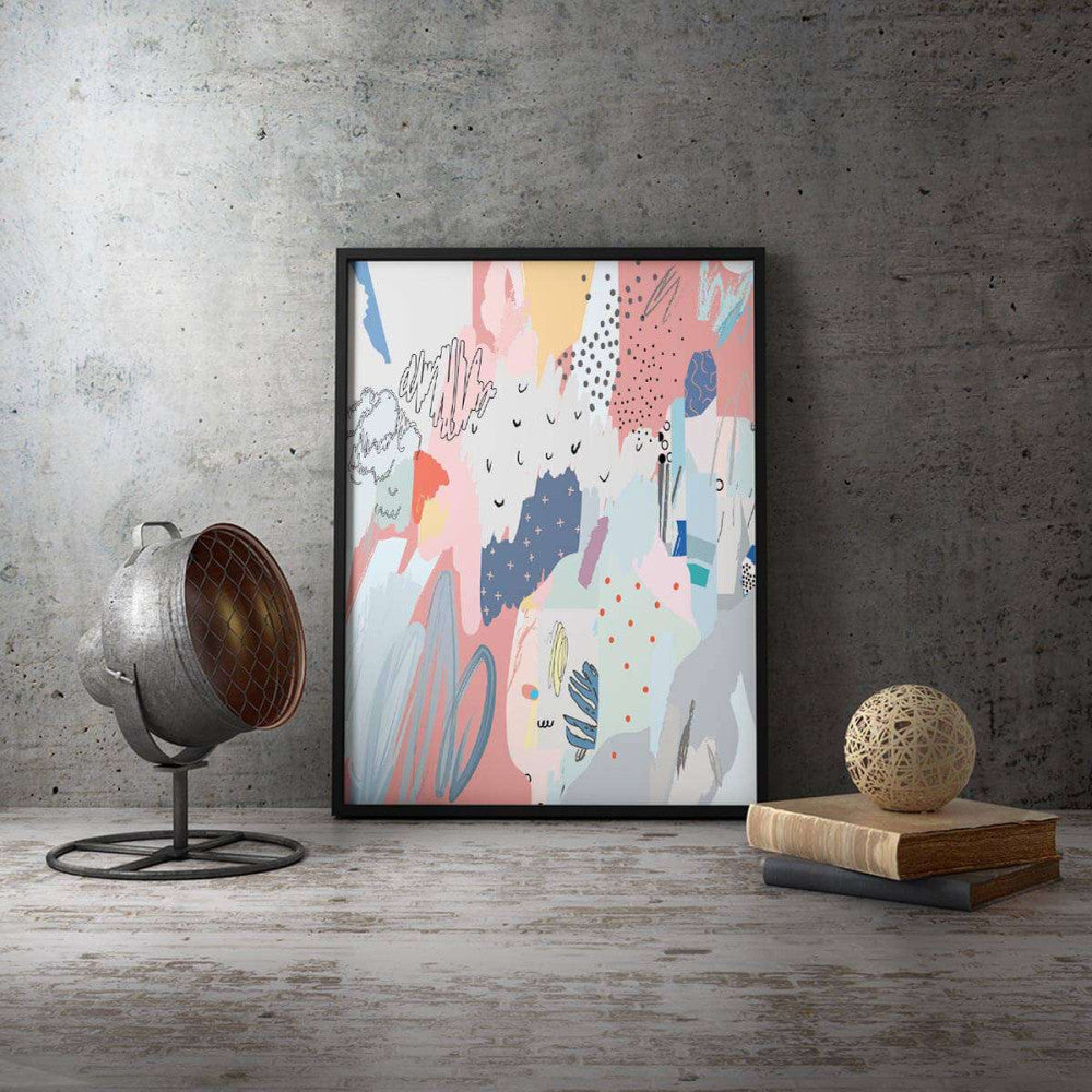 Abstract Scandi 001 Wall Art Fashion Canvas