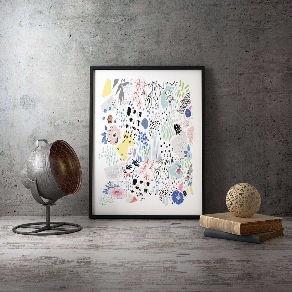 Abstract Spring Scandi 002 Canvas