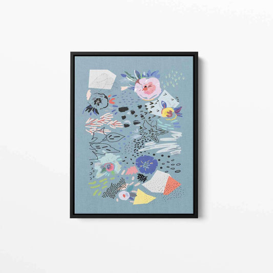 Abstract Spring Scandi Blue 001 Canvas