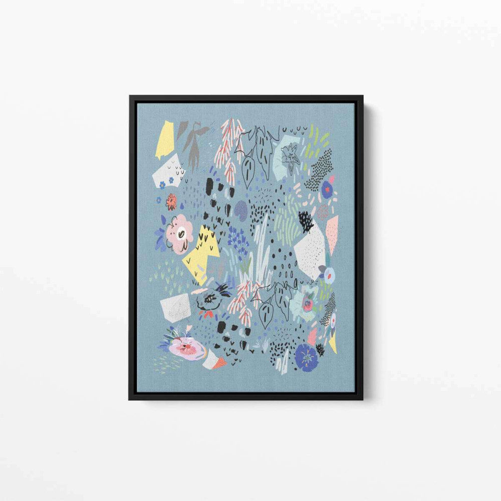 Abstract Spring Scandi Blue 002 Canvas