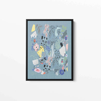 Abstract Spring Scandi Blue 002 Canvas