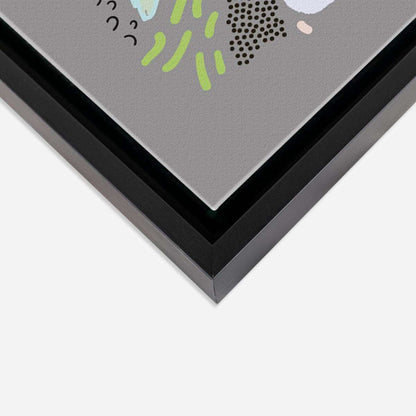 Abstract Spring Scandi Grey 001 Canvas