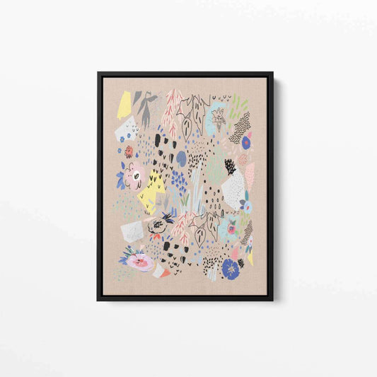 Abstract Spring Scandi Sand 002 Canvas