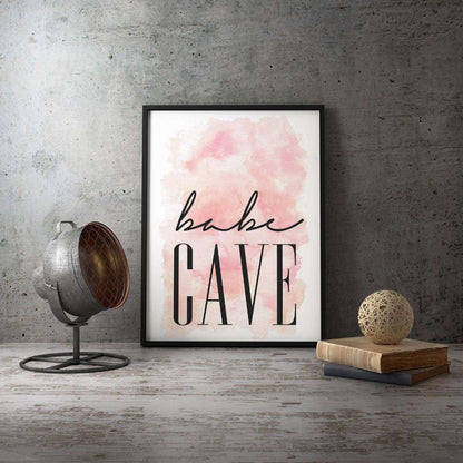 Babe Cave Blush Pink Typography Canvas