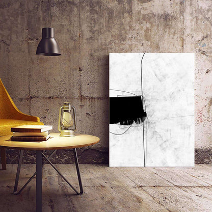 Black and White 001 Abstract Canvas