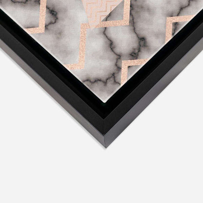 Blush Pink Triangles Abstract Canvas