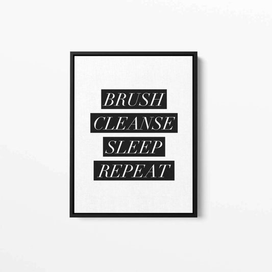 Brush Cleanse Typography Canvas