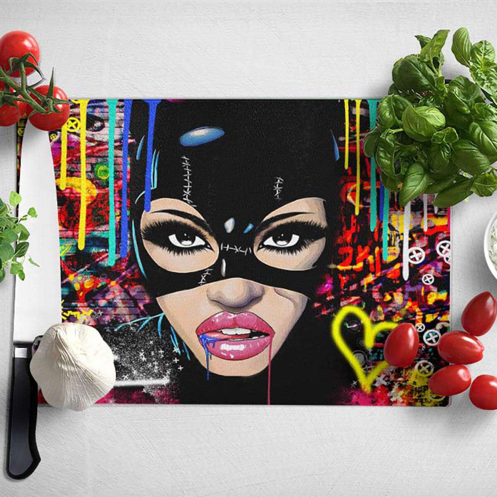 Cat Woman Landscape Chopping Board